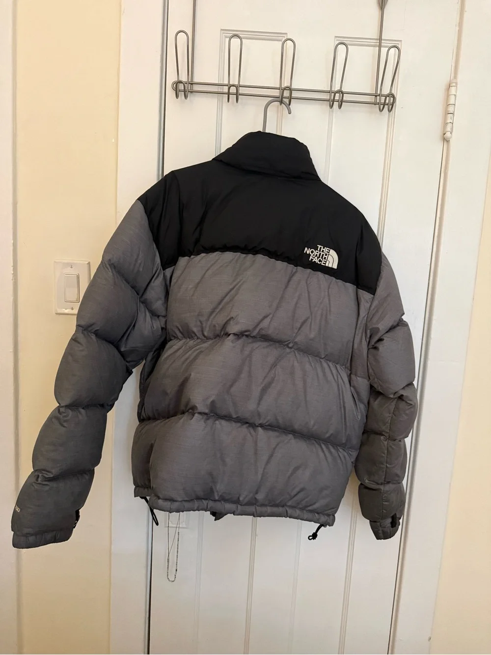 The North Face Two-Tone Black & Gray Down Puffer Jacket